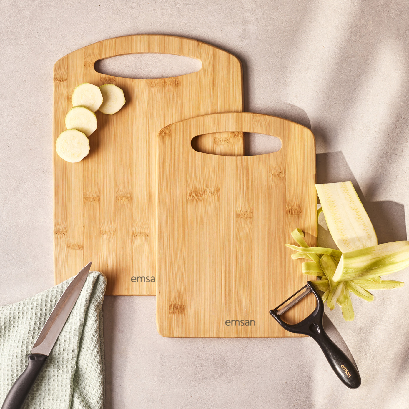 Emsan Bamboo Moody 2 Piece Cutting Board