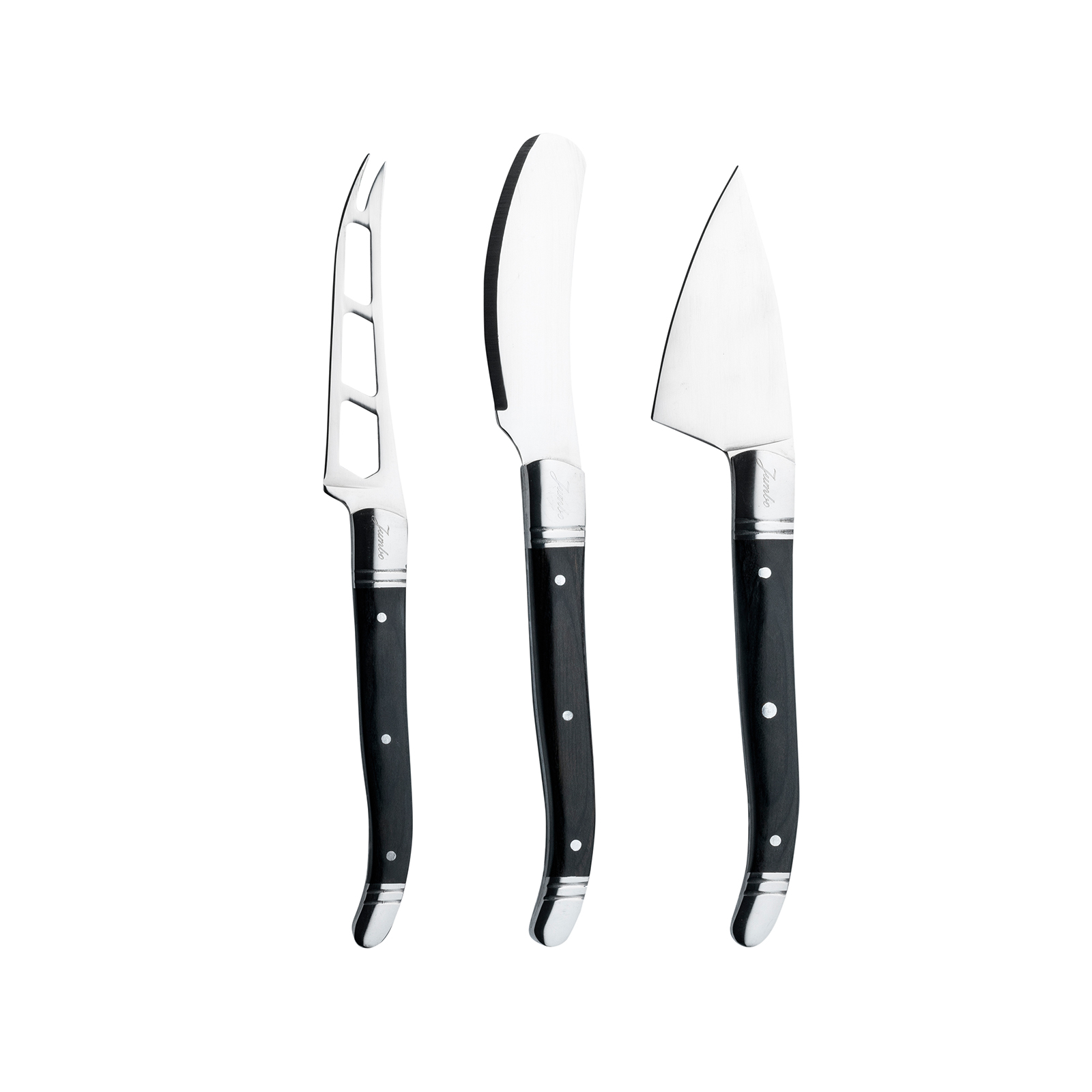 Jumbo Capri Cheese Knife Set Black