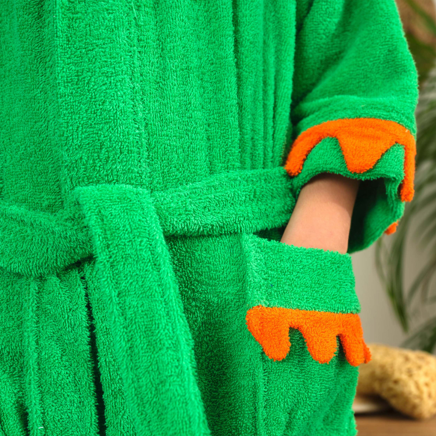 Karaca Home Young Dino 100% Cotton Childrens Bathrobe 6-8 Years