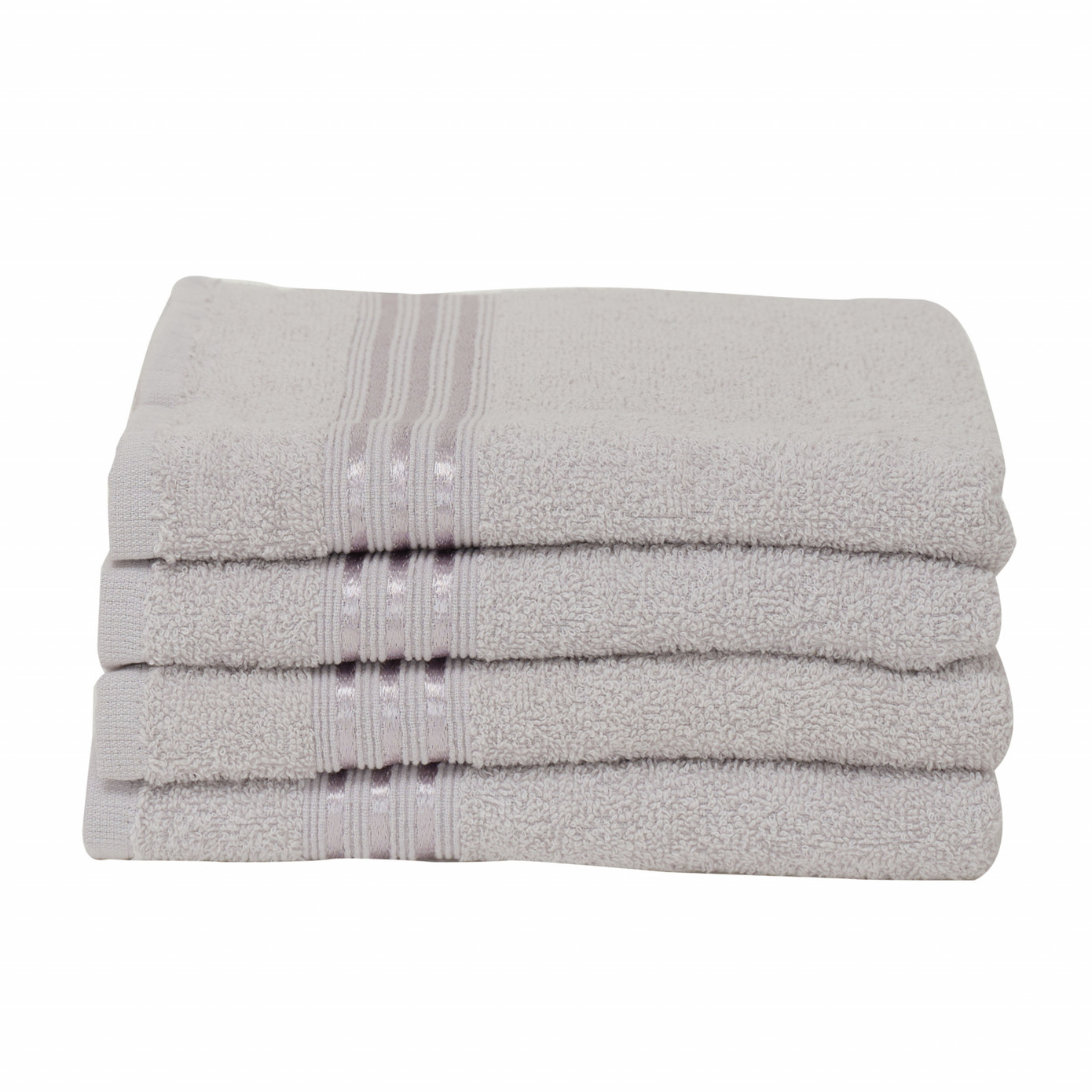 Karaca Home Stripe Gray Set Of 4 Towels 50x90 Cm