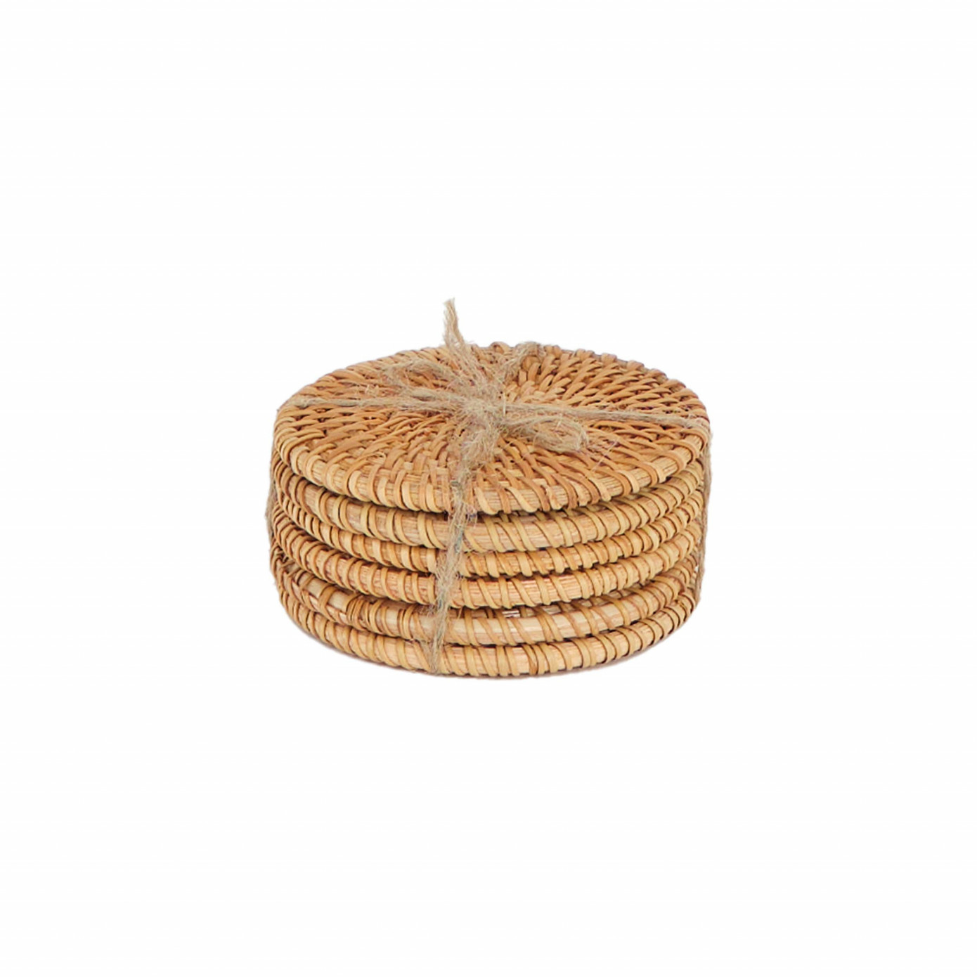 Karaca Home Mora Rattan Set Of 6 Coasters