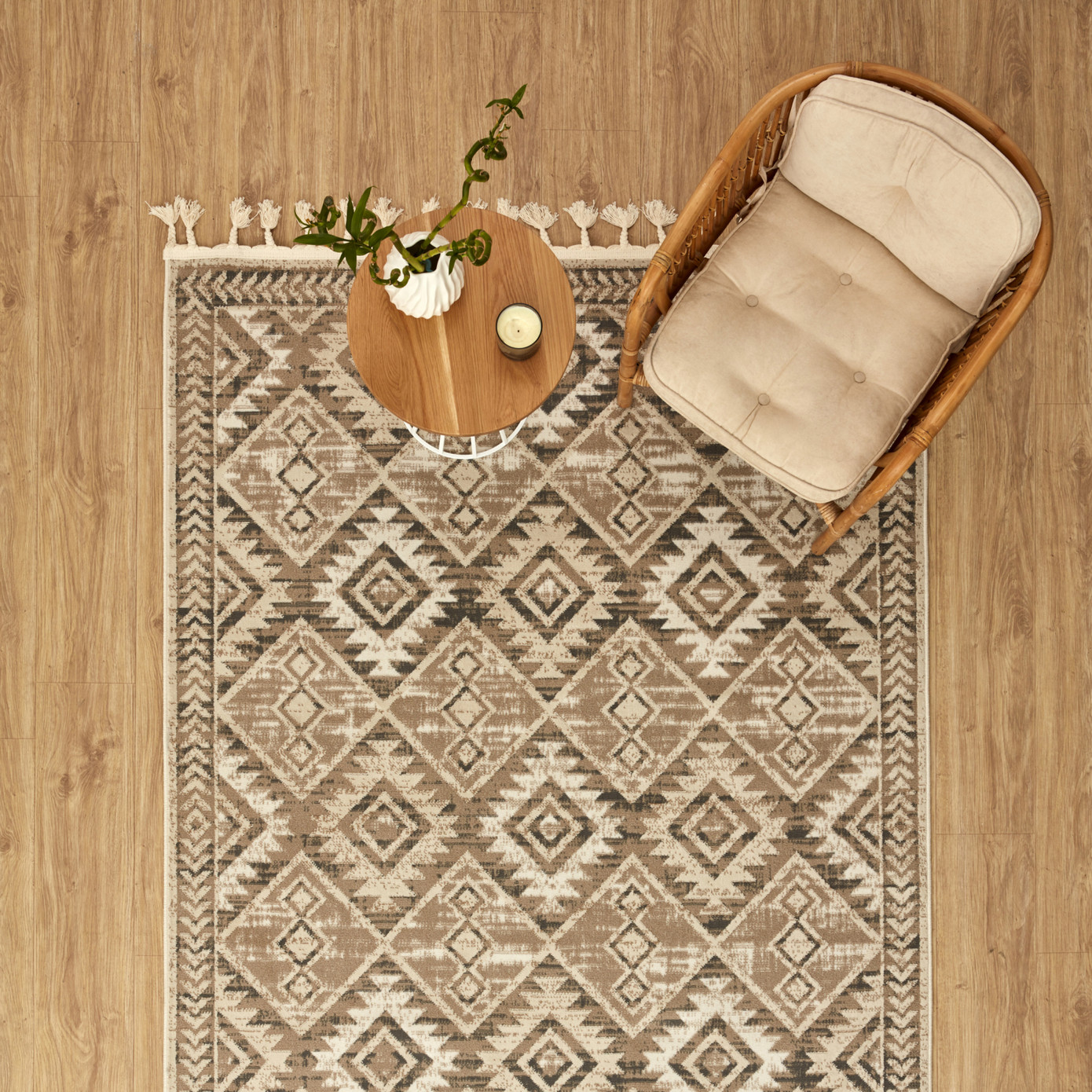 Cashmere Carpet 7/24 Scandinavian Olaf White 80x300 Cm