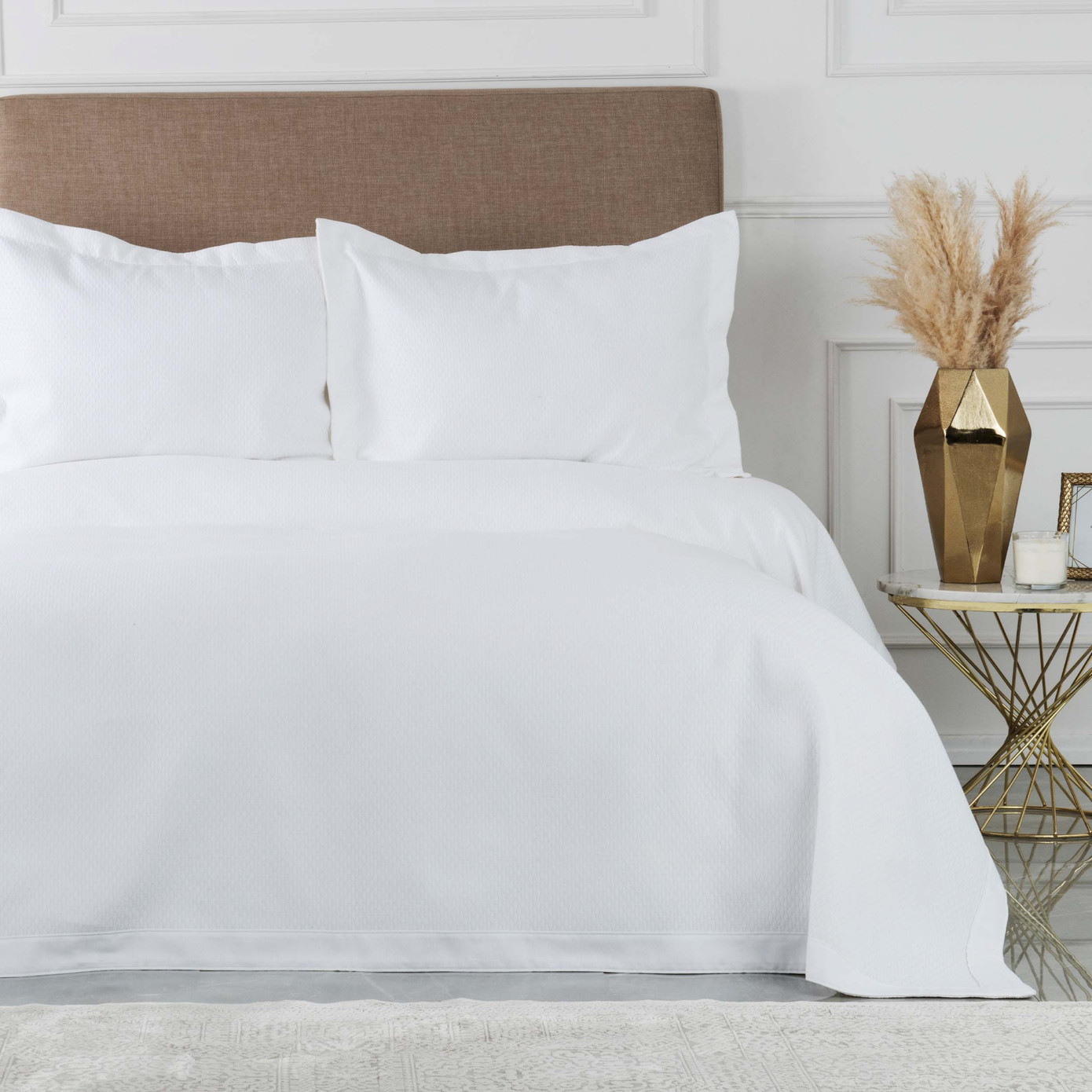 Karaca Home White Collection Valse White 100% Cotton Double Bedspread Set