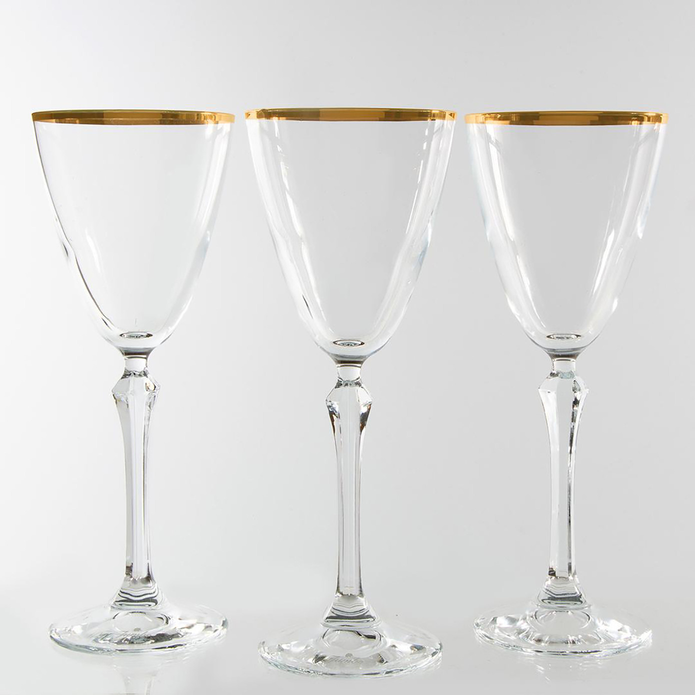 Jumbo New Ronat Gold Rim Set Of 6 Glasses