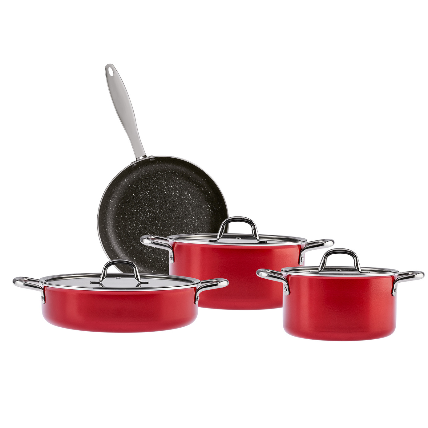 Emsan Master Class 7 Piece Cookware Set Red