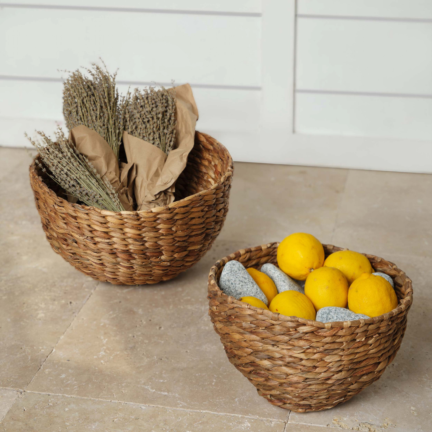 Karaca Home Lora Wicker Round Basket 40 Cm