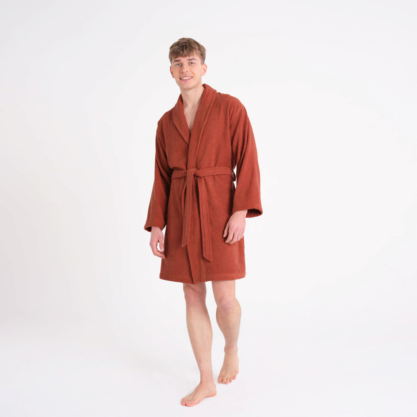 Karaca Home Barcelona Tile Slim 100% Cotton Bathrobe L/XL