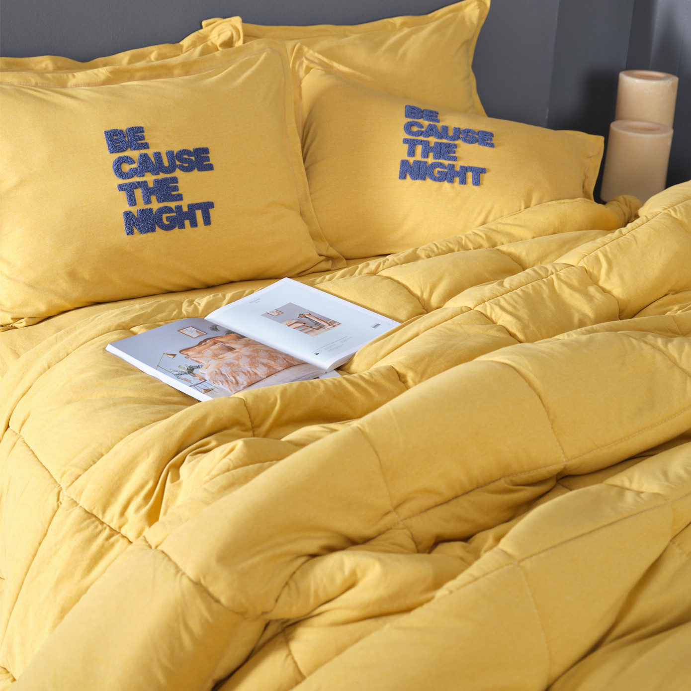 Karaca Home Motto Cotton Comfort Double Mustard