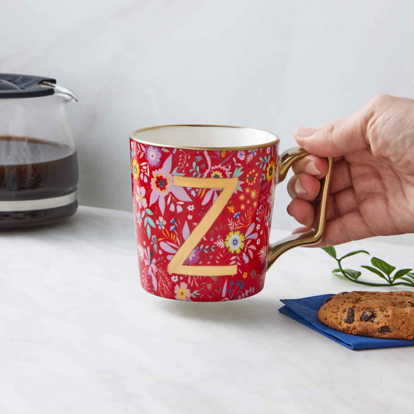 Karaca Flower Z Letter Mug 350 Ml