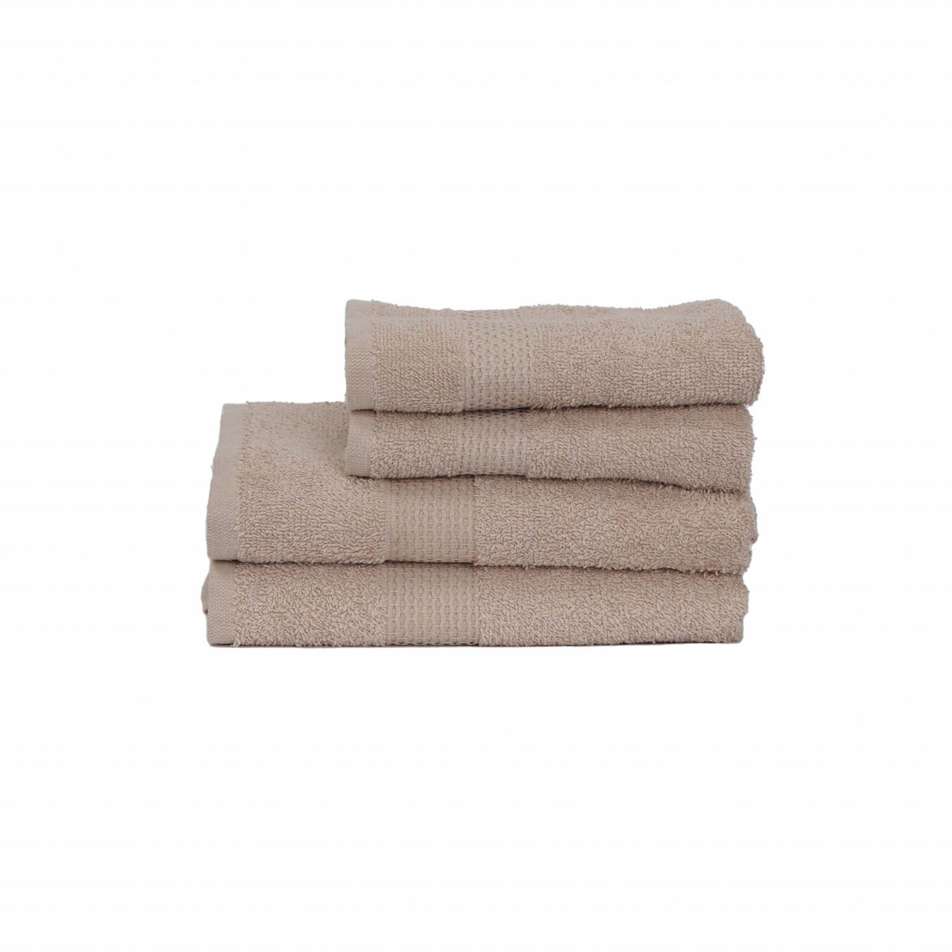 Karaca Home Vicente Beige 100% Cotton Set Of 4 Towels