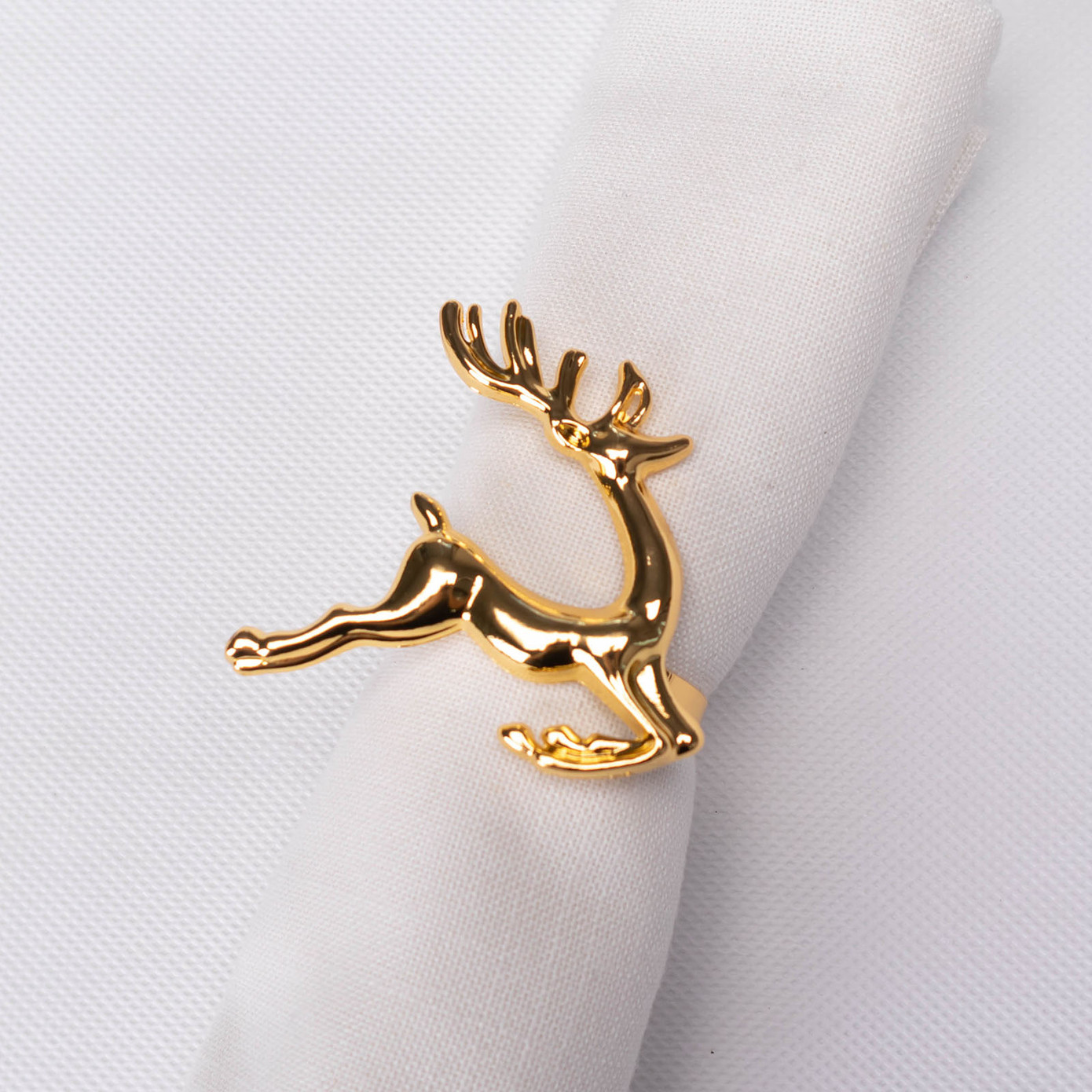 Karaca Home Deer Gold 2 Pack Napkin Ring