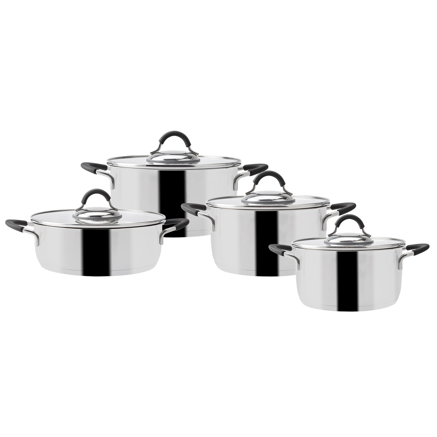 Emsan Unique 8 Pieces Steel Cookware Set