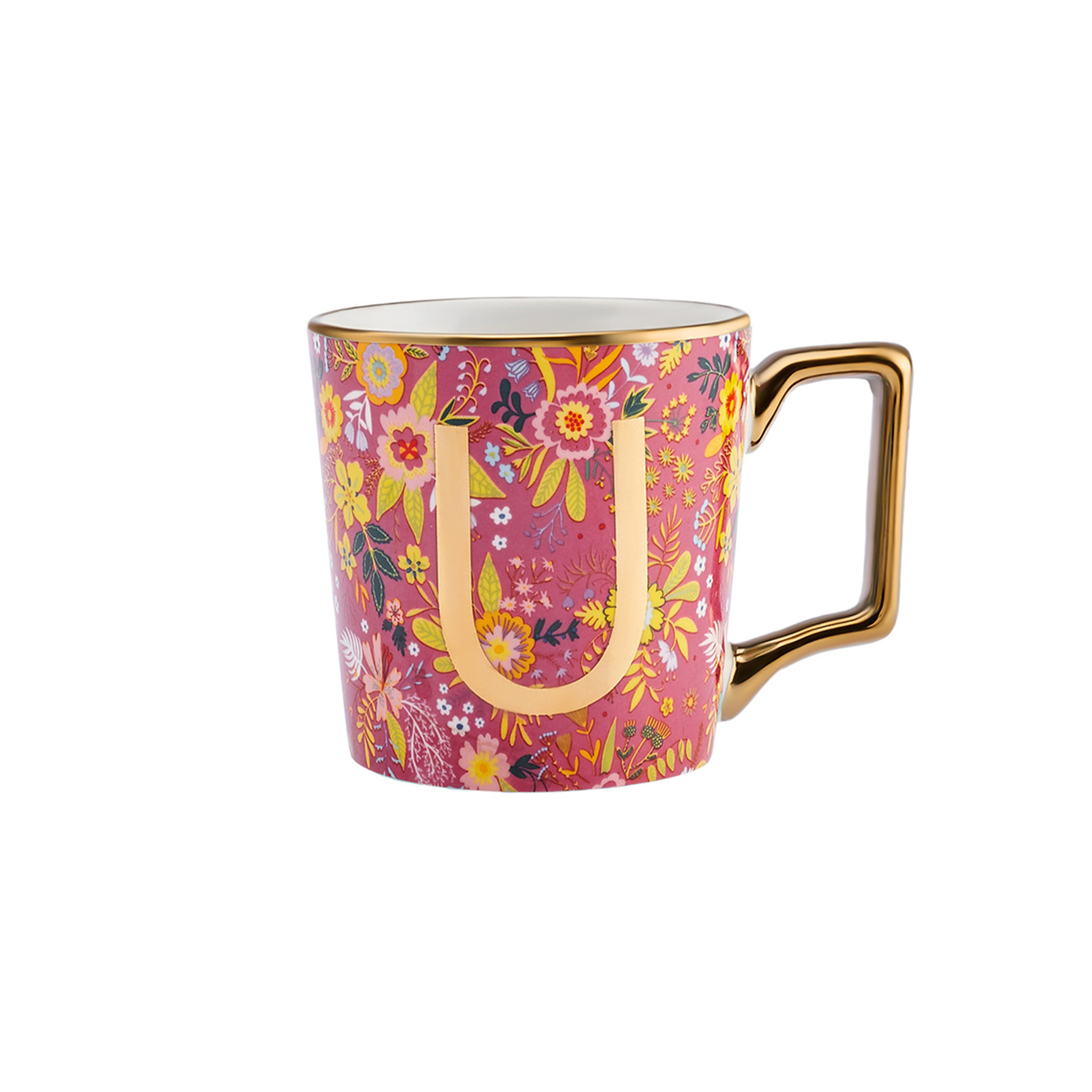 Karaca Flower U Letter Mug 350 Ml