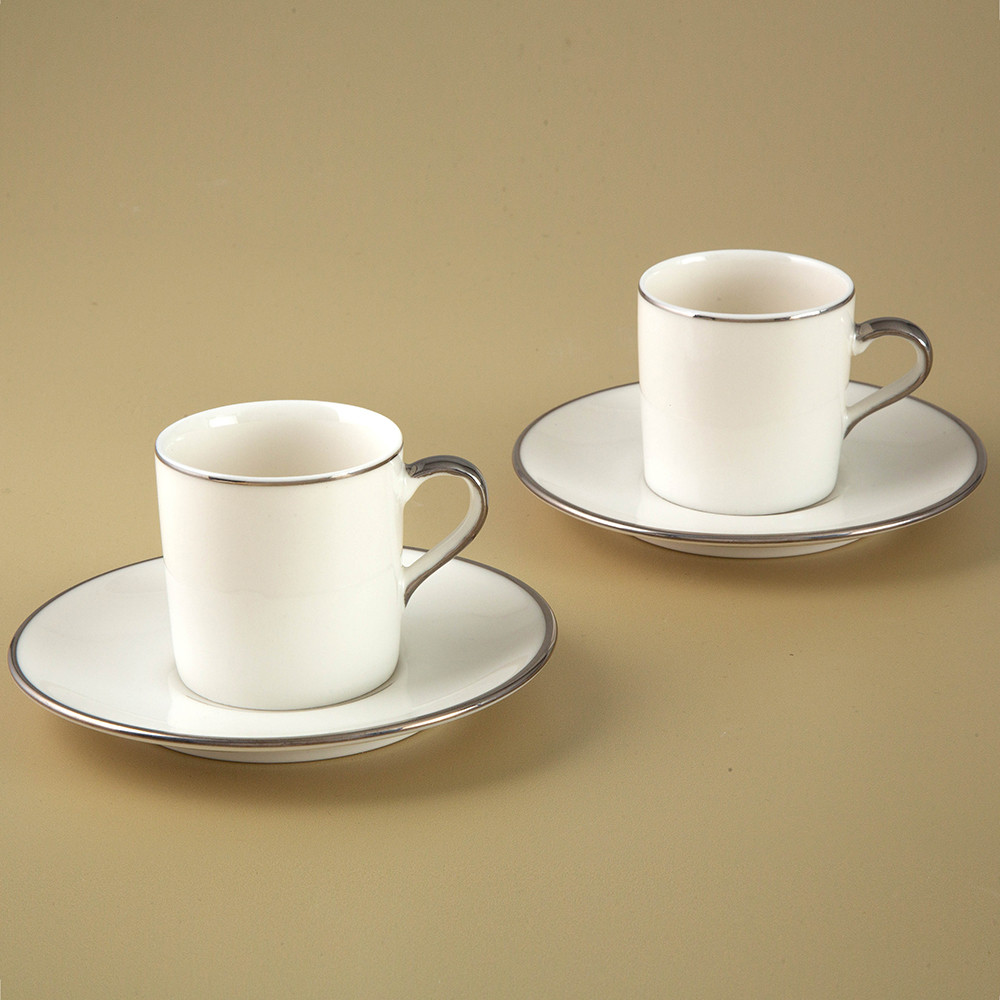 Jumbo Rein Platinum Set Of 2 Coffee Cups