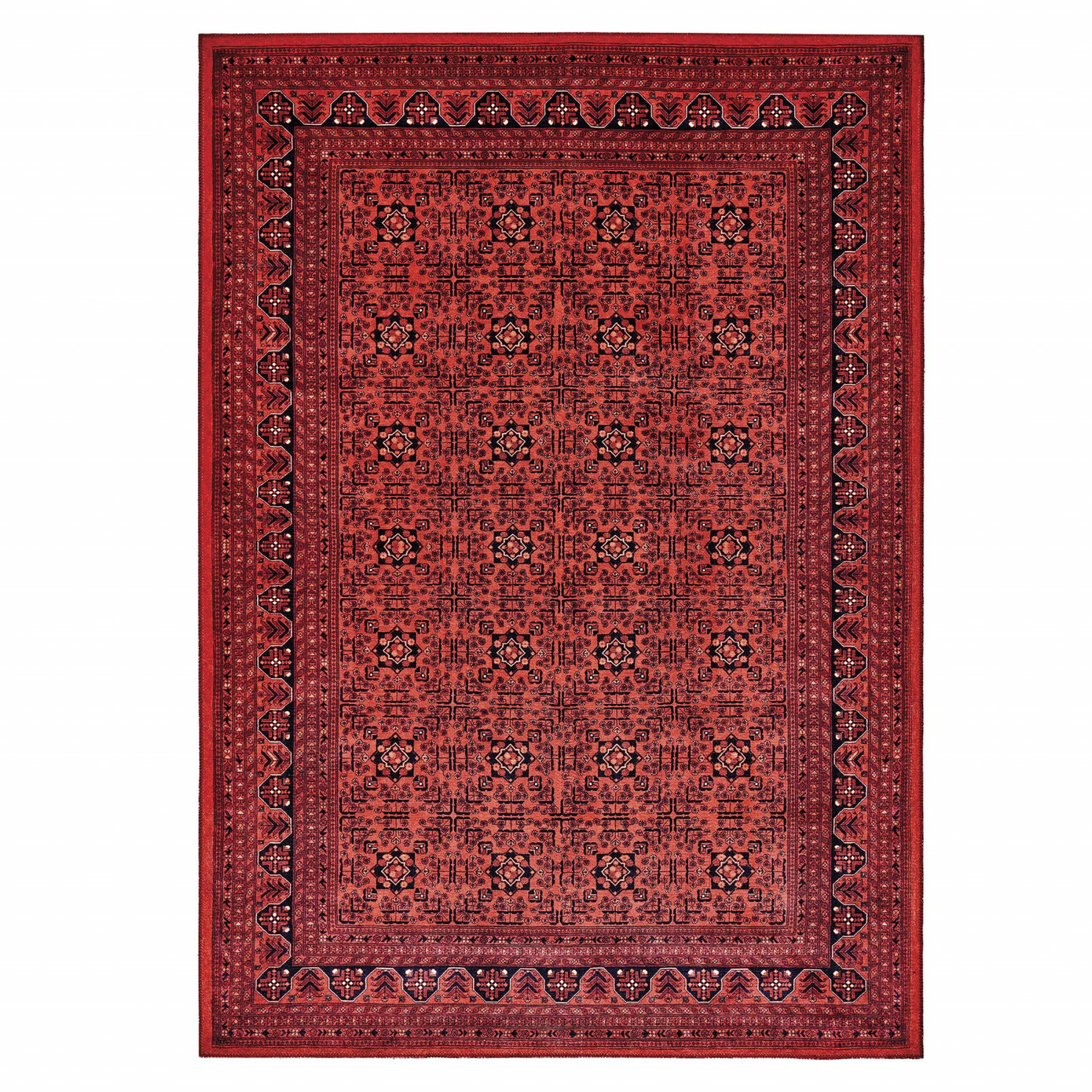 Cashmere Carpet Decorative Art Turkmen Bukhara 120x180 Cm