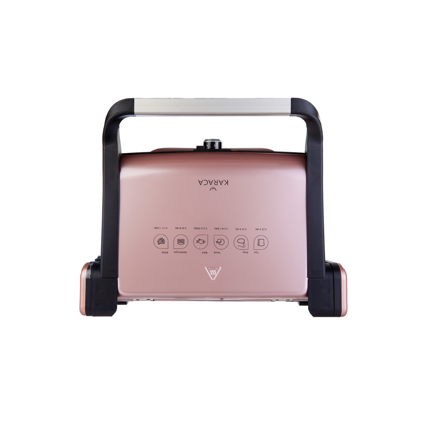 Karaca Antibacterial Gastro Diamond Grill And Toaster Rosegold