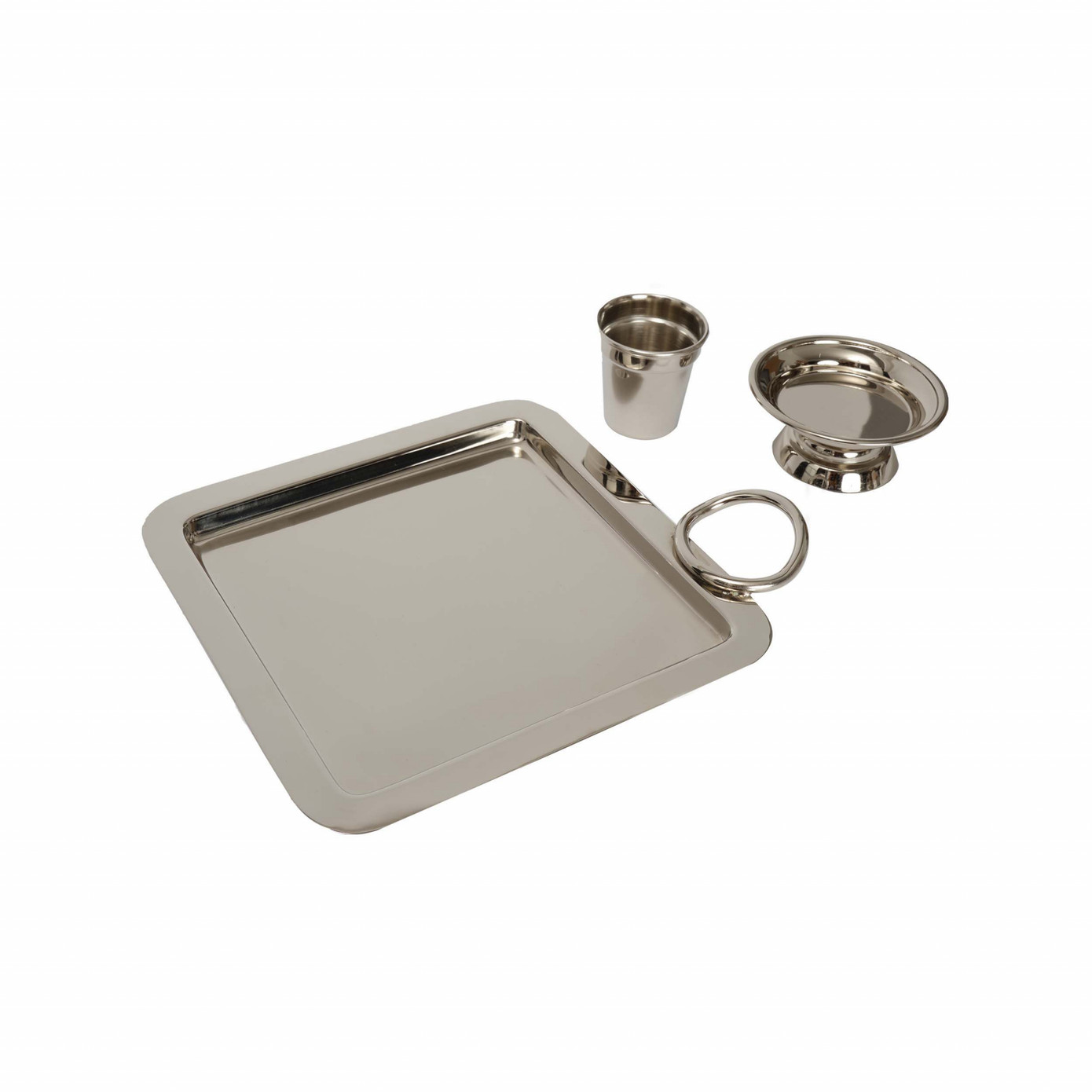 Karaca Home Cora Coffee Catering Tray Set Silver