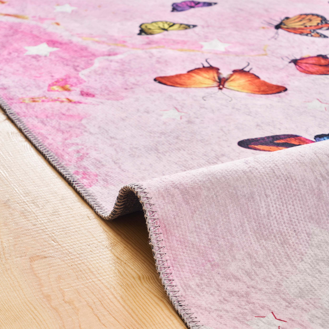 Cashmere Carpet Decorative Art Kids/Teen ButterFly Glam 80x150 Cm