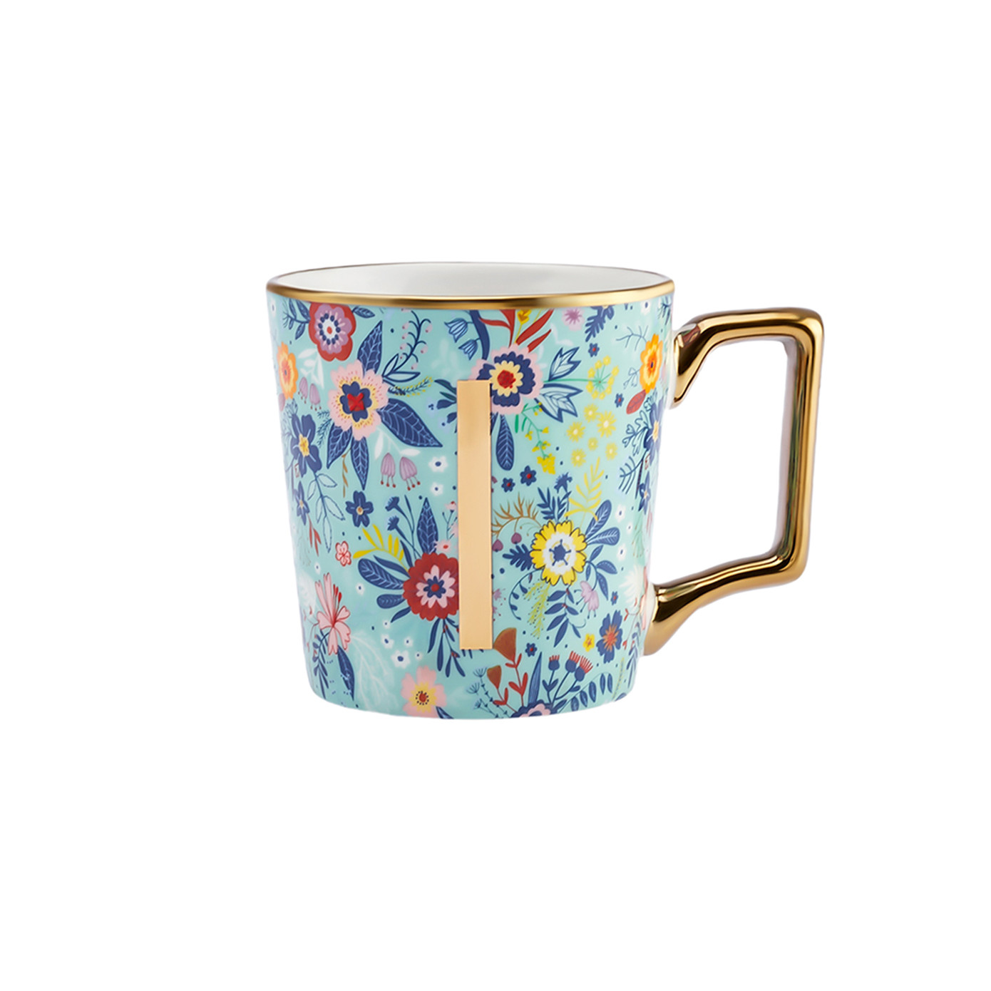 Karaca Flower Mug With Letter I 350 Ml