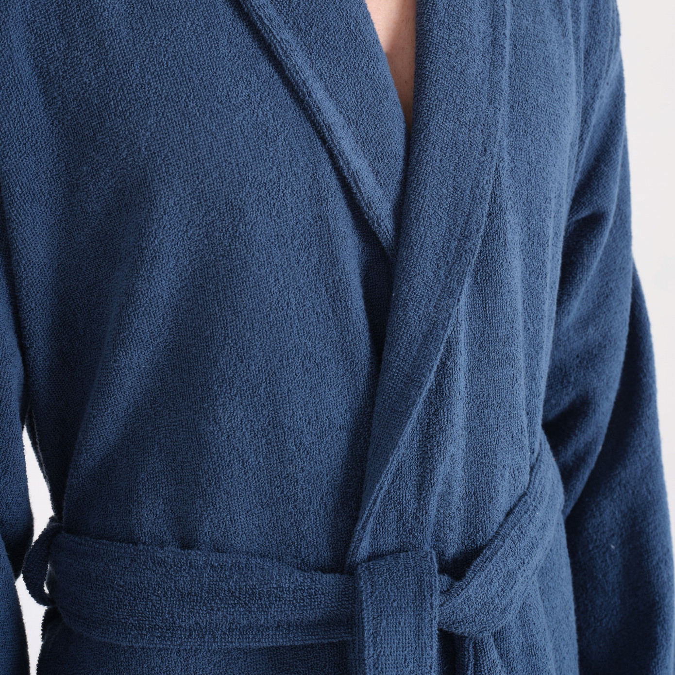 Karaca Home Barcelona Indigo Slim 100% Cotton Bathrobe S/M