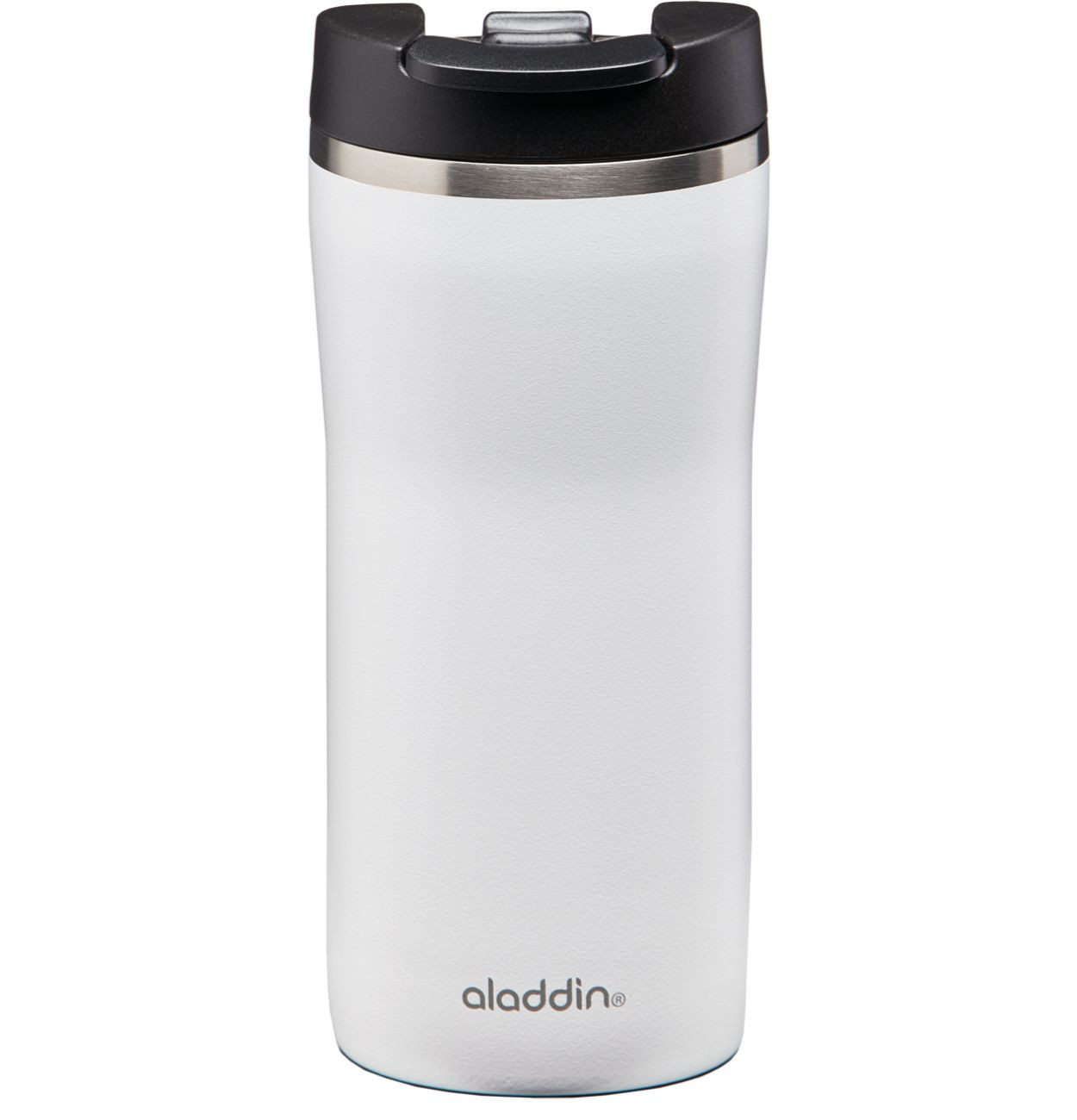 Aladdin Mocca Thermavac Leak-Lock White Steel Hand Thermos Cup 0,35 Lt