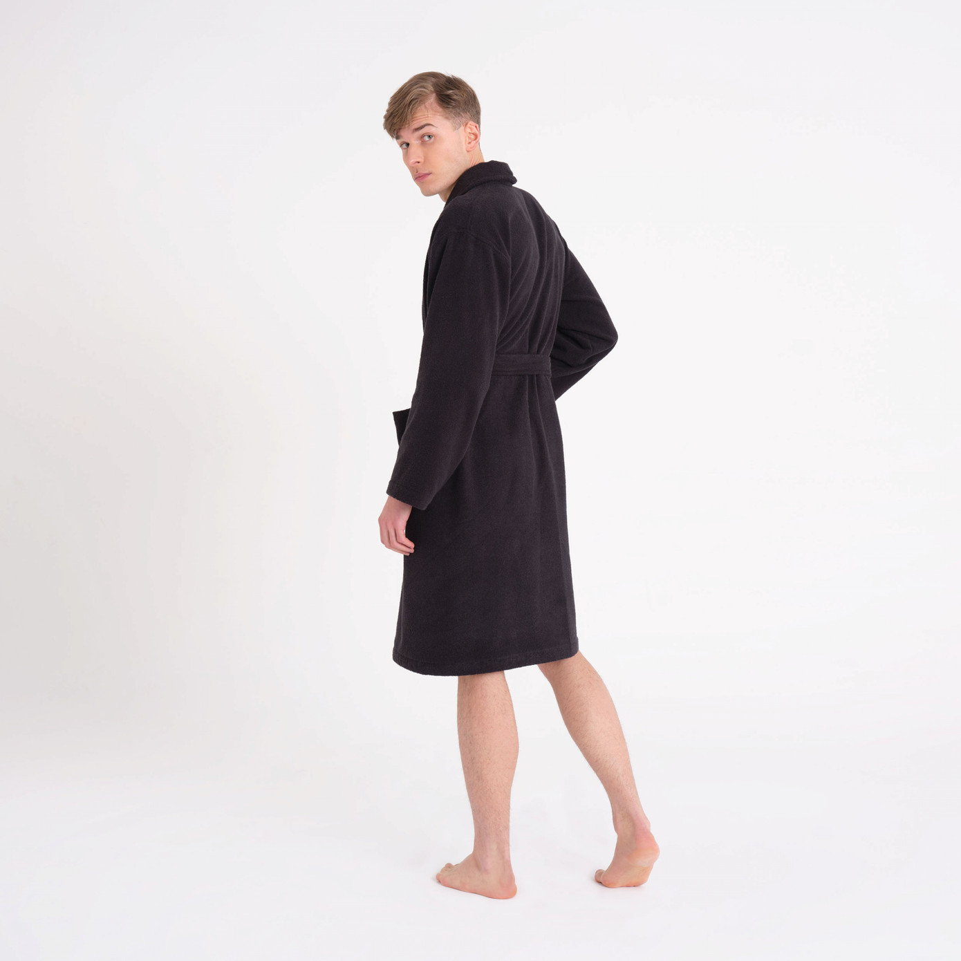 Karaca Home İstanbul Black Regular 100% Cotton Bathrobe L/XL