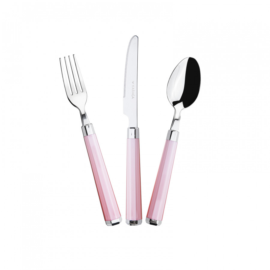 Karaca Freya Pink 18 Pcs Cutlery Set For 6 Persons