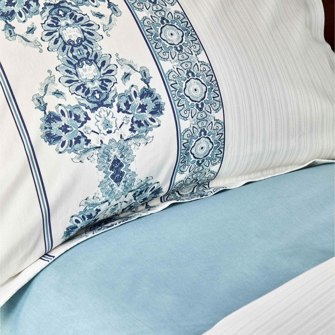 Karaca Home Vivane Blue 100% Cotton Double Duvet Cover Set