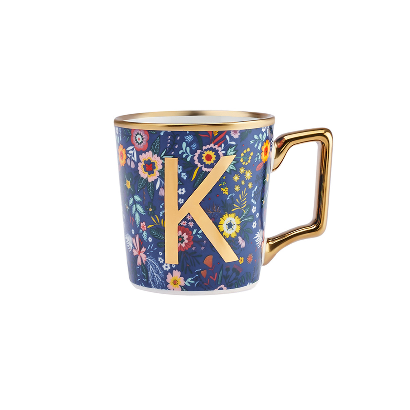 Karaca Flower Mug With Letter K