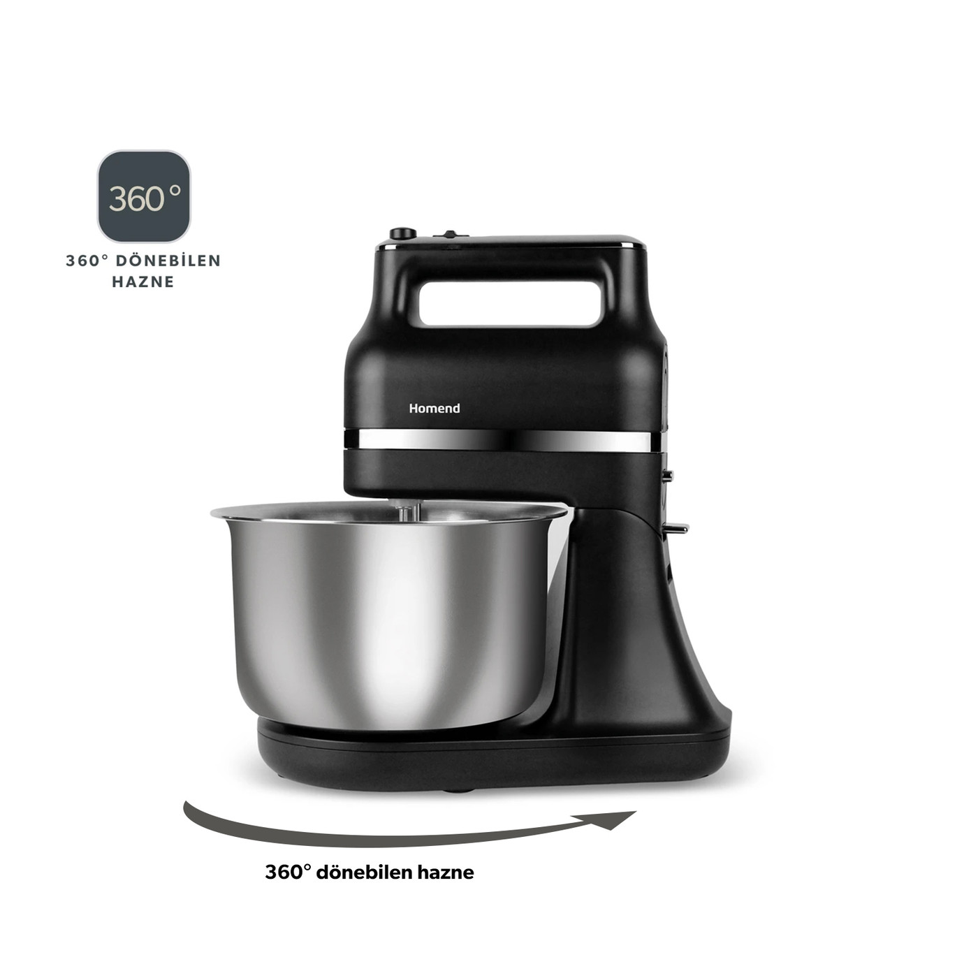 Homend Profashion 3021H 2in1 Stand Mixer With Hand Mixer Function And 360° Rotation Mixing Technology