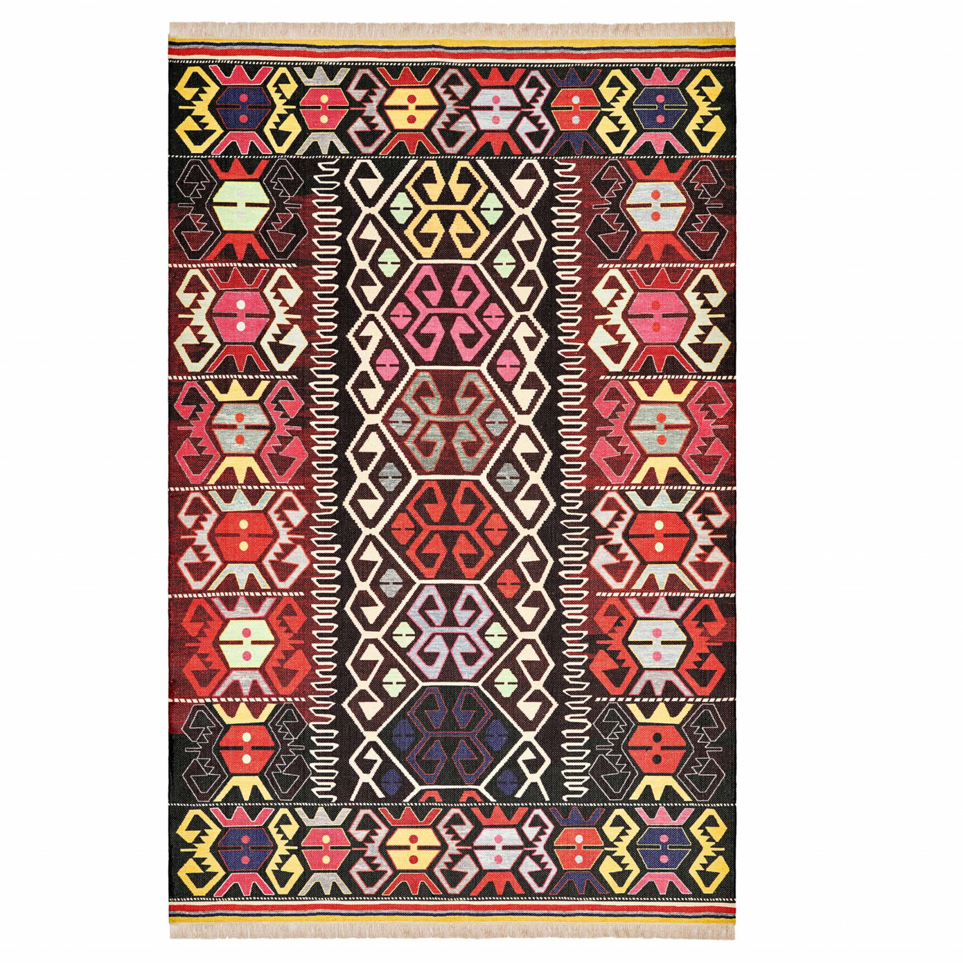 Cashmere Carpet Decorative Art Turkmen Caravan 80x300 Cm