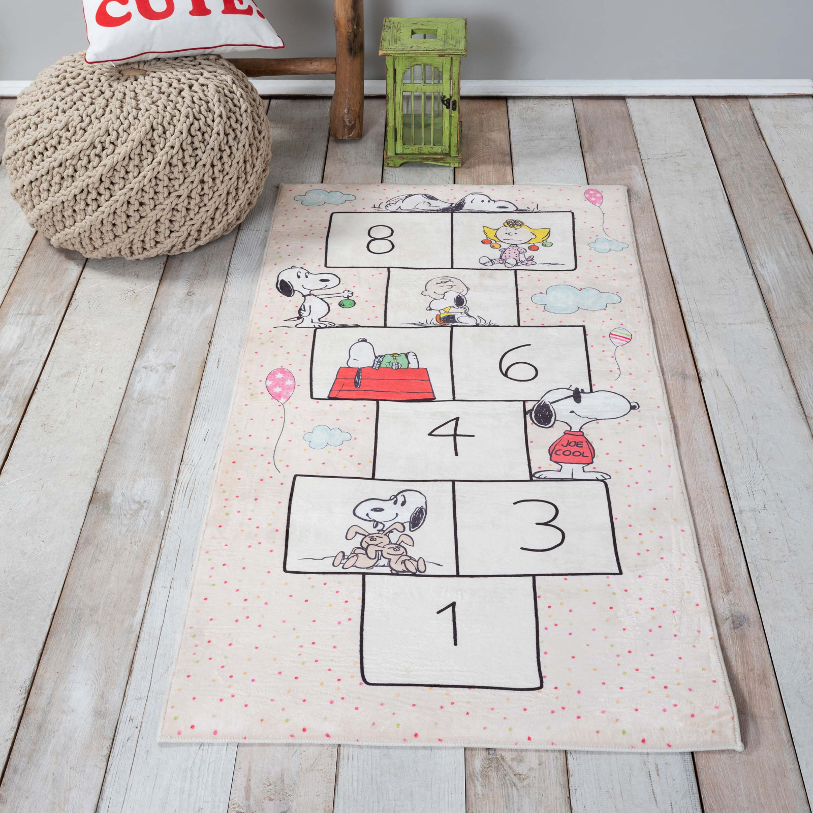 Peanuts By Karaca Home Snoopy Hopscotch Extra Soft Kids Carpet 120 Cm X 180 Cm