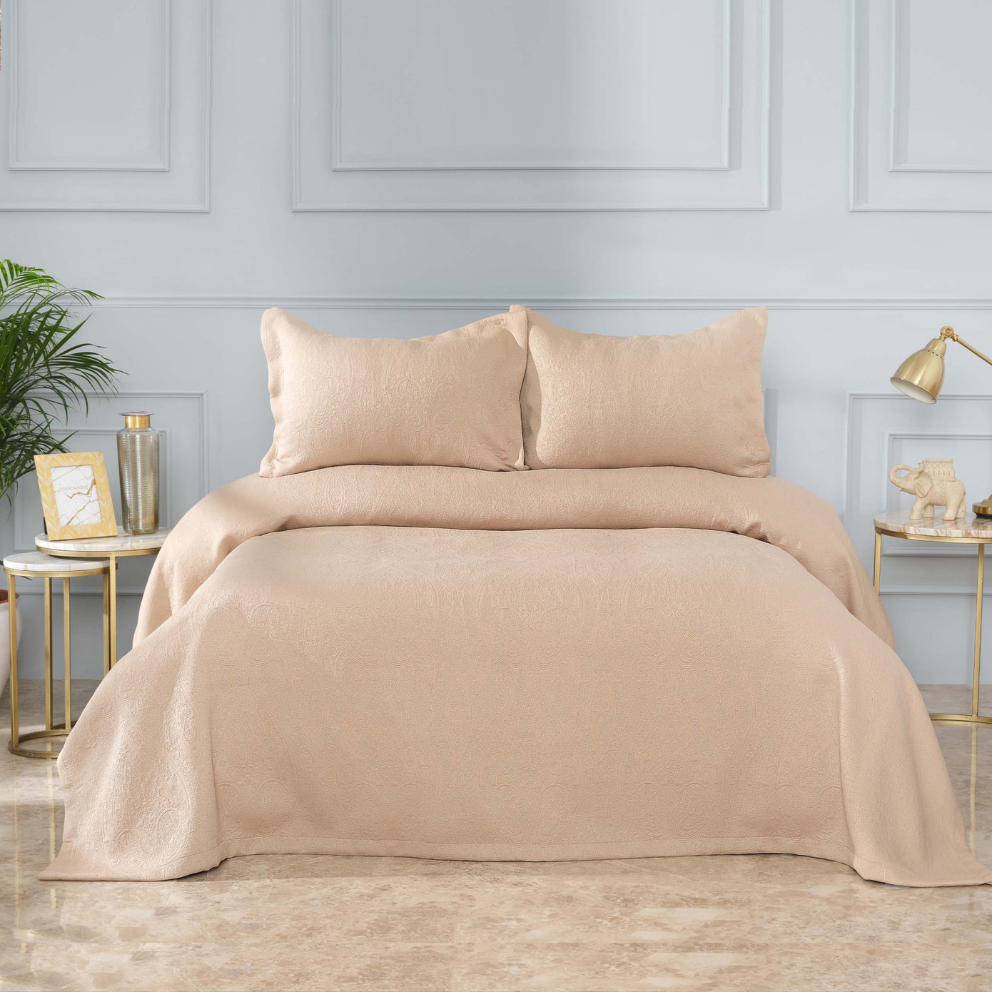 Karaca Home Lafel Beige Double Bedspread Set