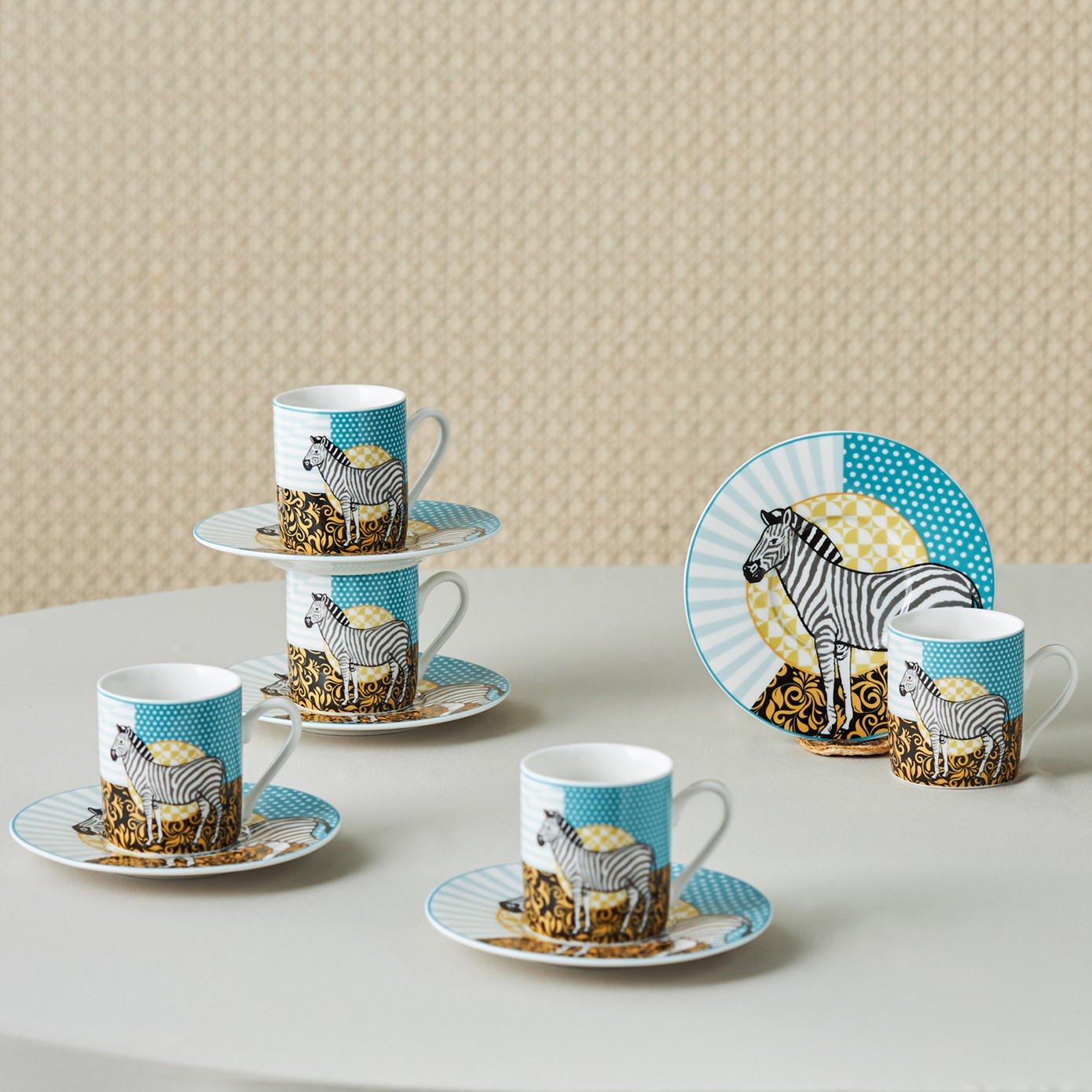 Karaca Animal Set Of 6 Coffee Cups 90 Ml