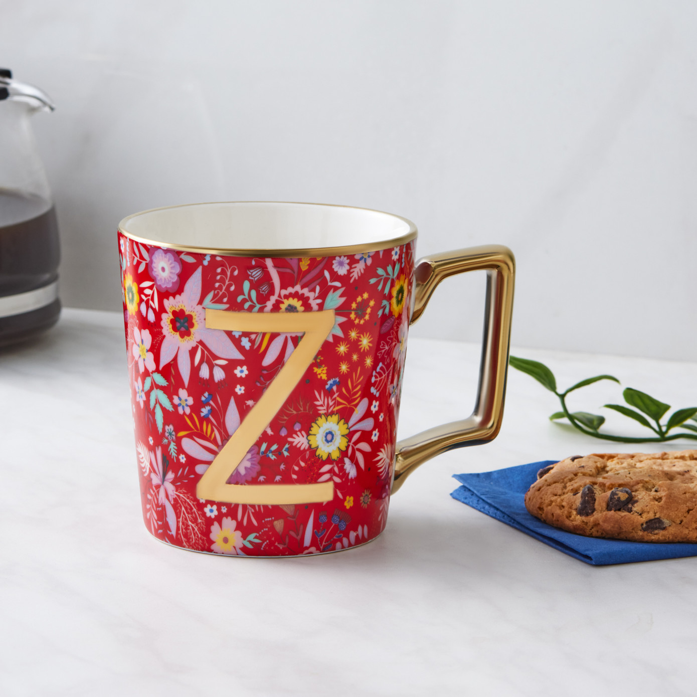 Karaca Flower Z Letter Mug 350 Ml