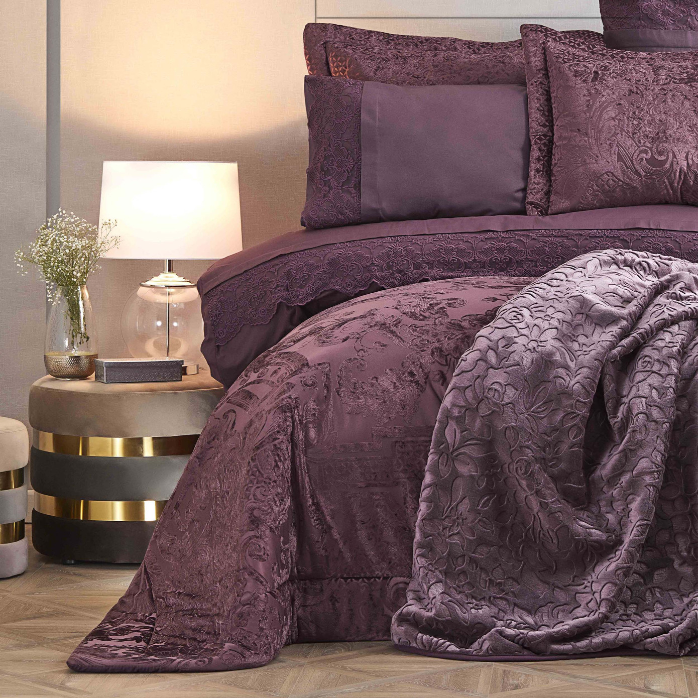 Karaca Home Valeria Best Plum 8 Piece Dowery Set