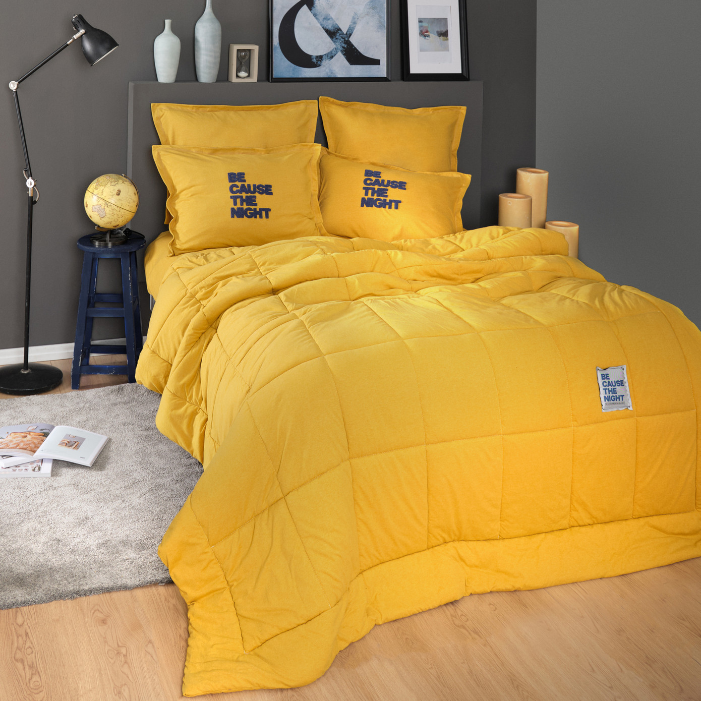 Karaca Home Motto Cotton Comfort Double Mustard