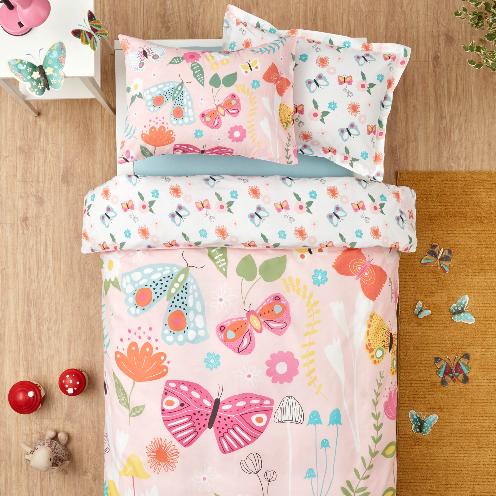 Karaca Home Young Butterfly 100% Cotton Single Duvet Cover Set