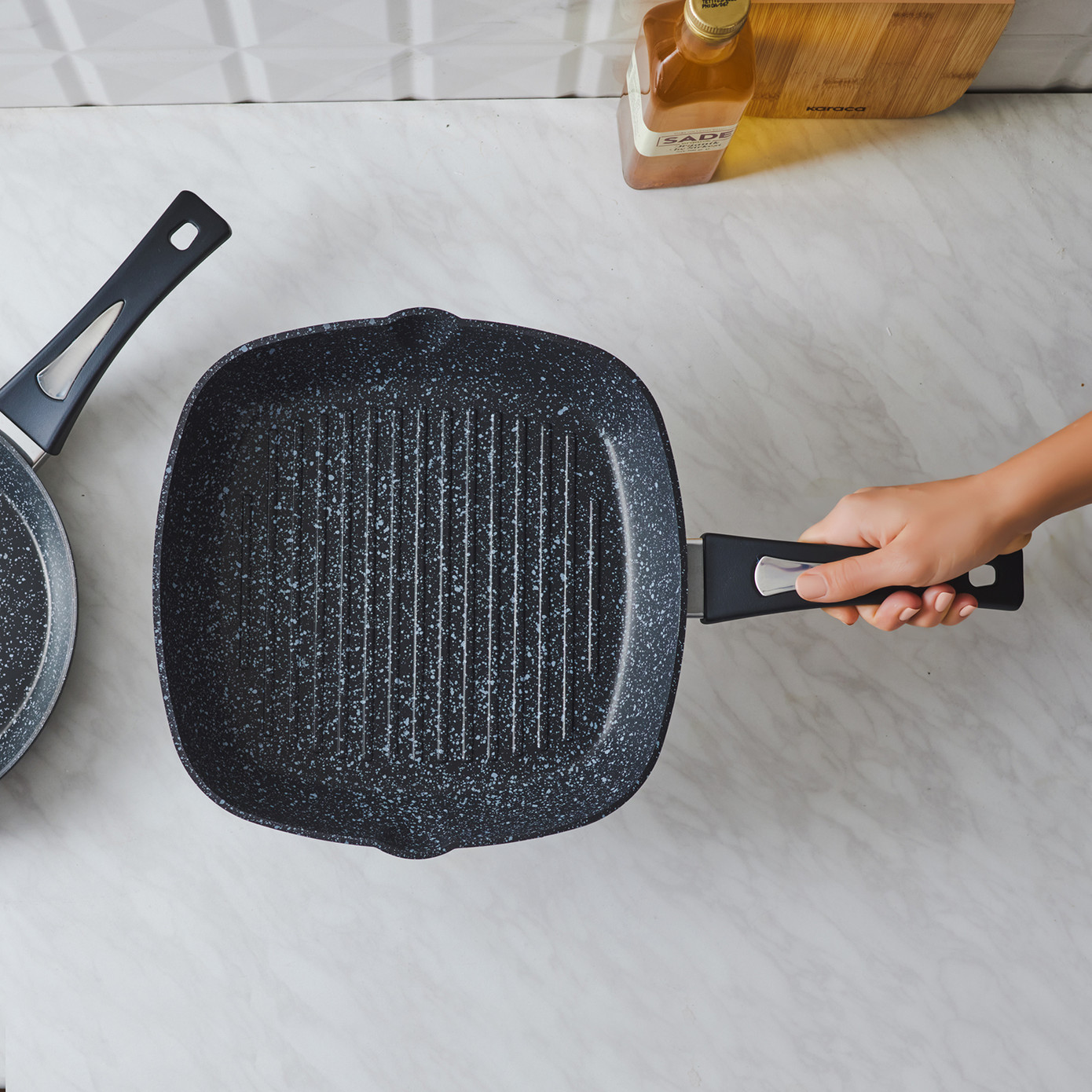 Karaca Defne Bio Granite Pan-Grill Set Black