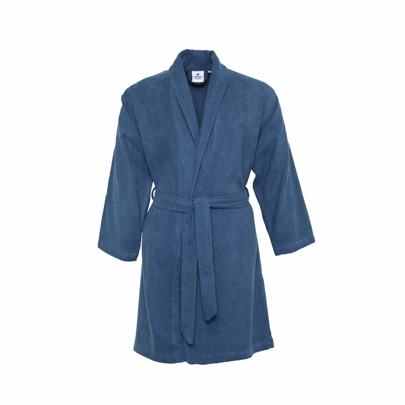 Karaca Home Barcelona Indigo Slim 100% Cotton Bathrobe S/M