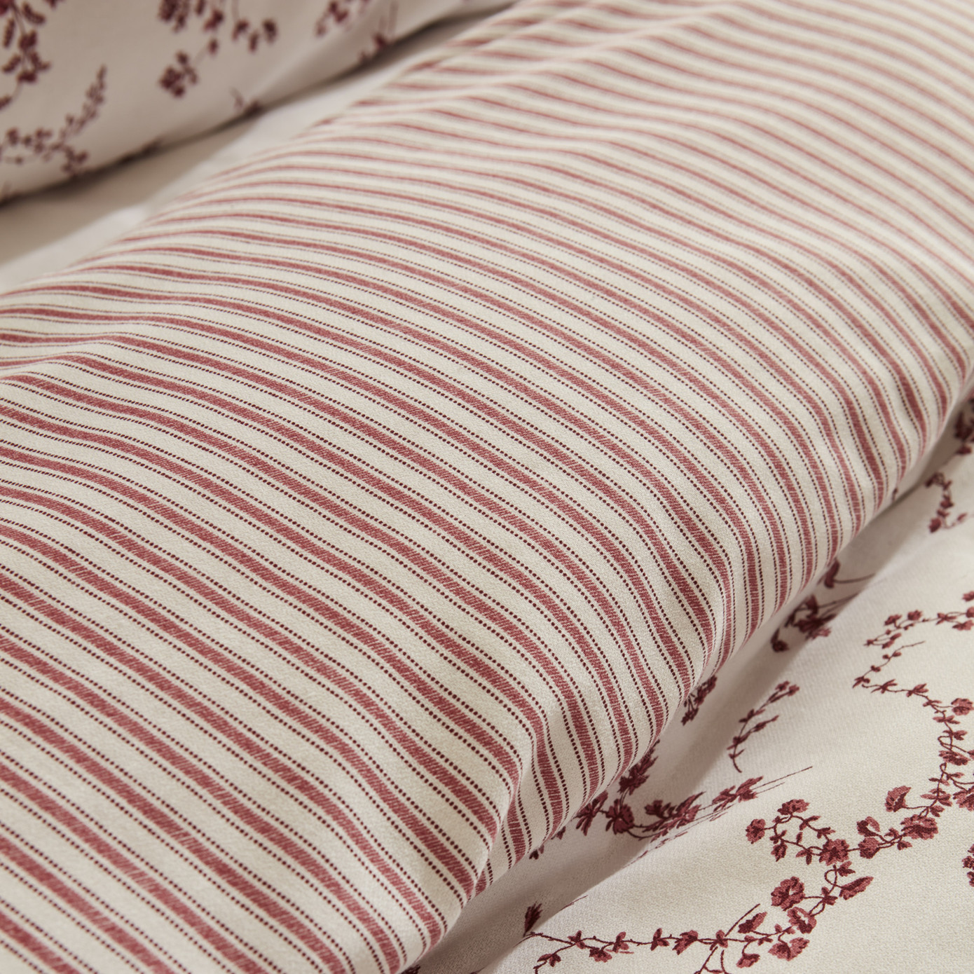 Karaca Home Doğasever Ivy Cotton Transformation Single Duvet Cover Set Claret Red