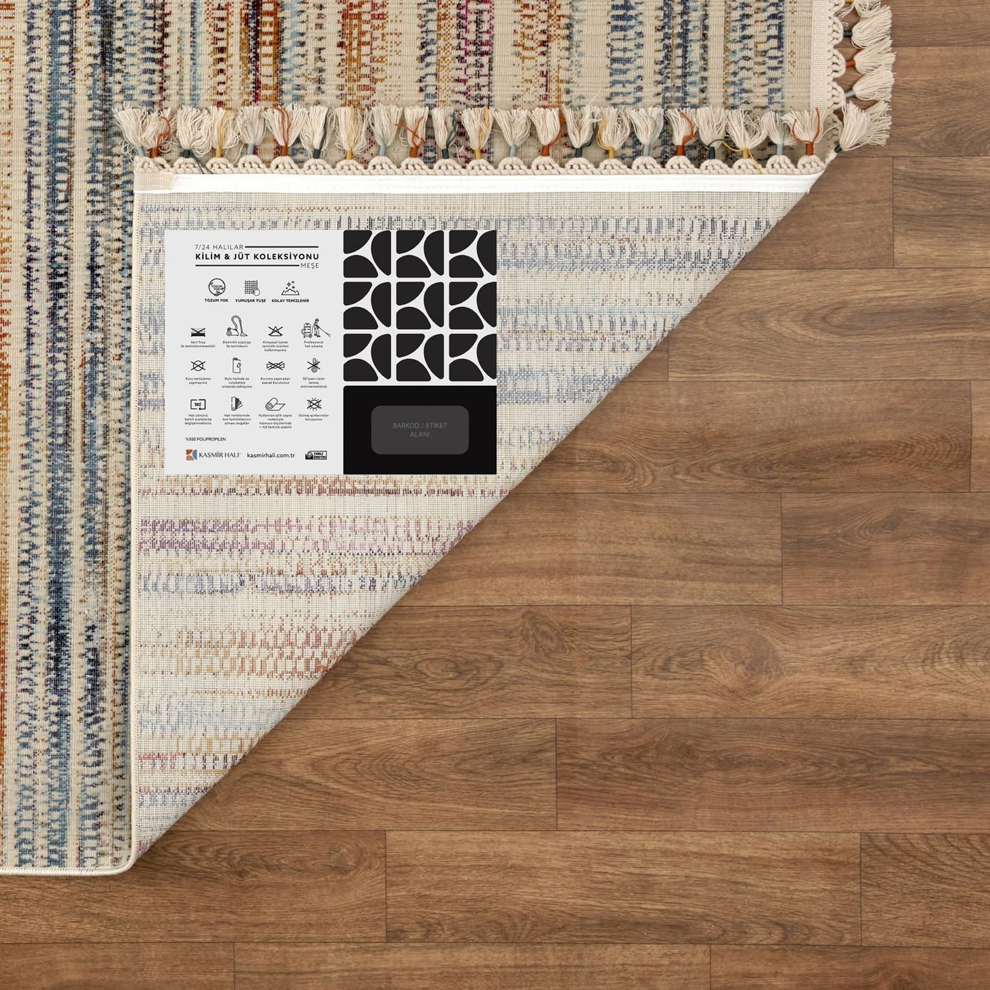 Cashmere Carpet 7/24 Rug And Jute Oak 80x300 Cm