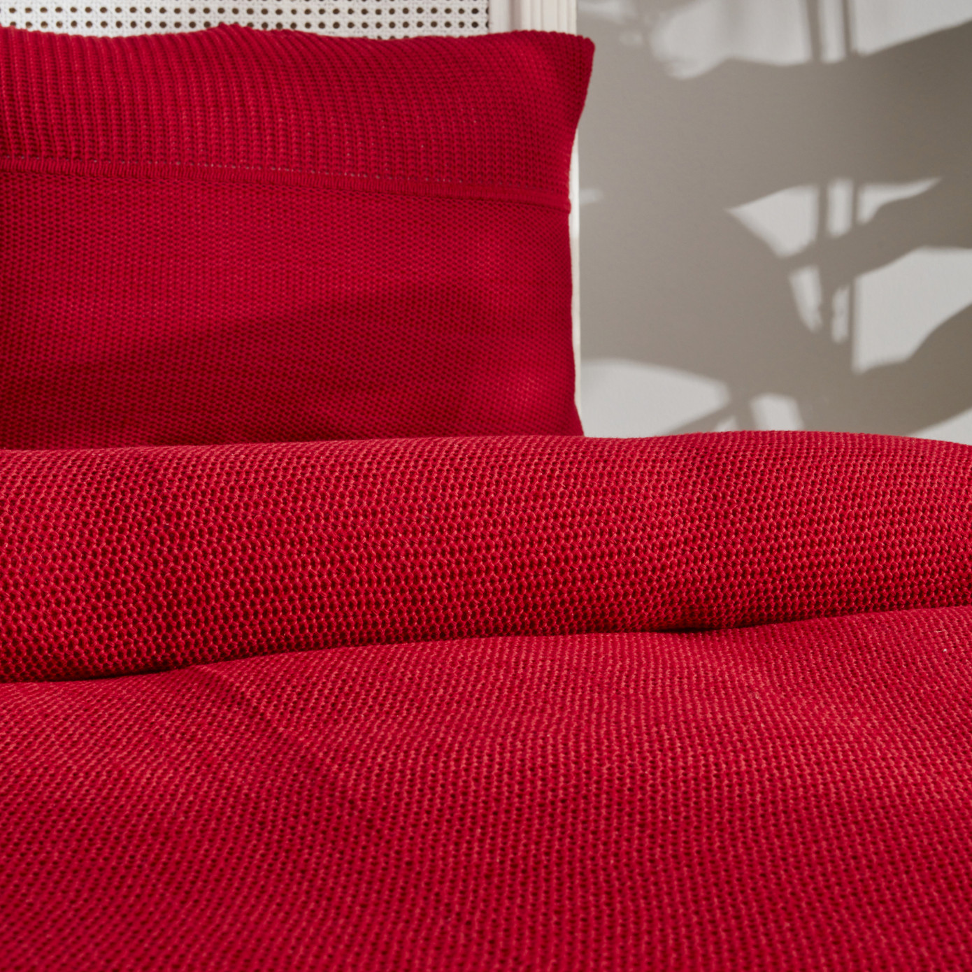 Karaca Home Rimba Double Knitwear Bedspread Set Red