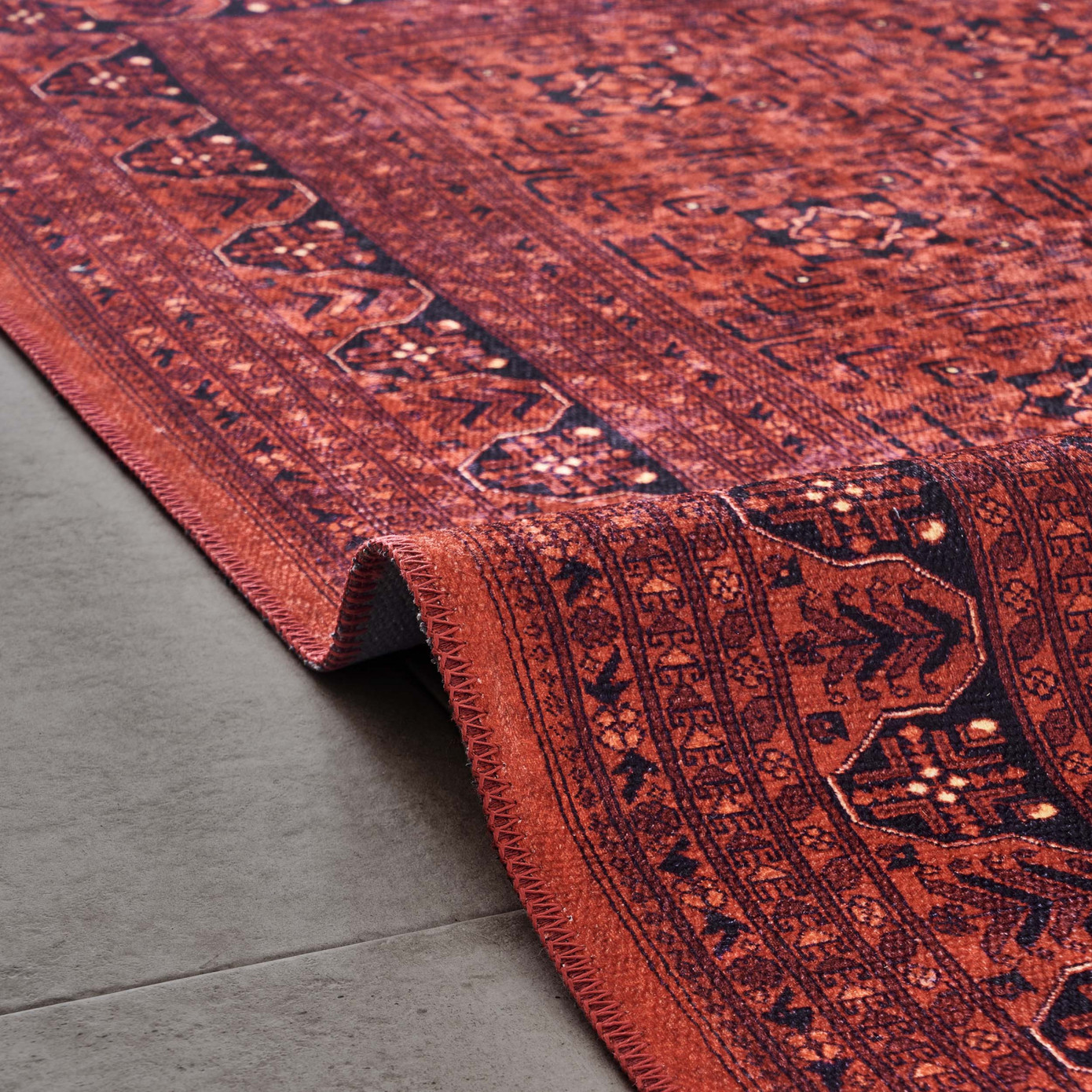 Cashmere Carpet Decorative Art Turkmen Bukhara 180x280 Cm