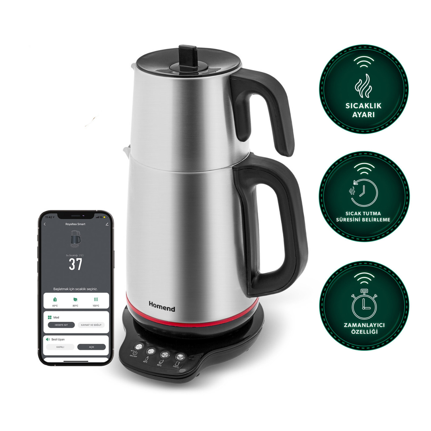 Homend Royaltea Smart 1791H Inox Talking Tea Maker (Wi-Fi)