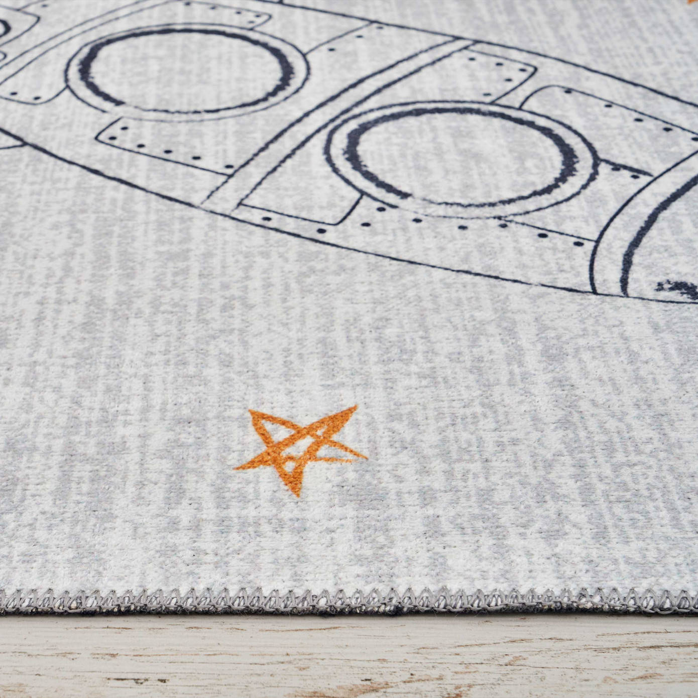 Cashmere Carpet Decorative Art Kids/Teen Spaceship 120x180 Cm