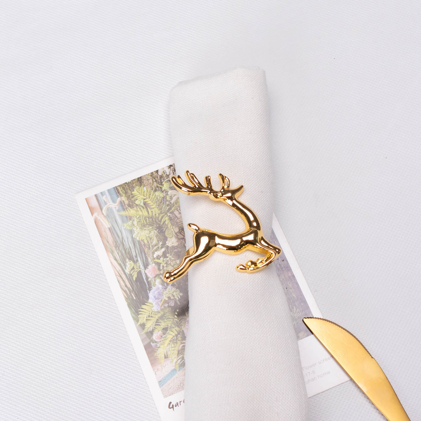 Karaca Home Deer Gold 2 Pack Napkin Ring