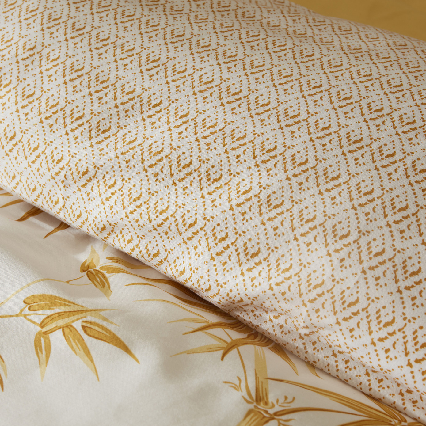 Karaca Home Doğasever Grove Bamboo Double 100% Cotton Duvet Cover Set Yellow