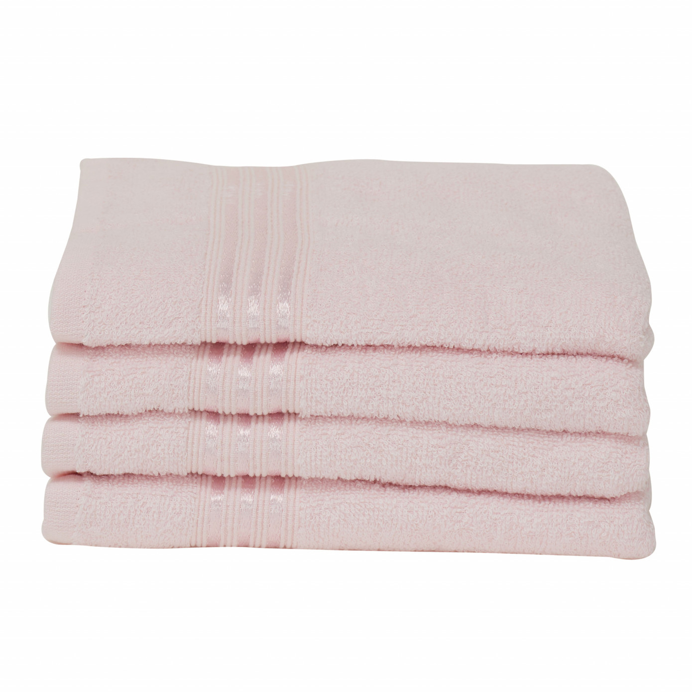 Karaca Home Stripe Powder Set Of 4 Towels 50x90 Cm