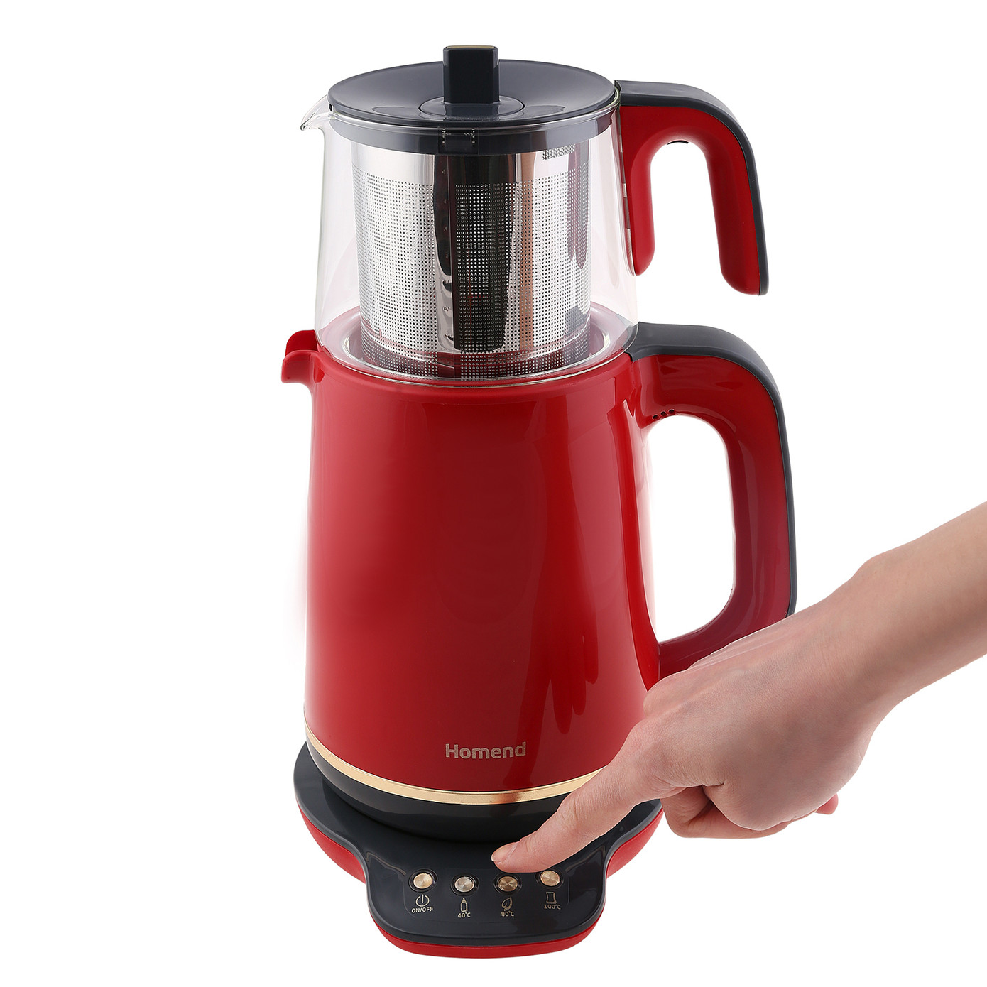 Homend Royaltea 1761h Talking Tea Maker Red Gold